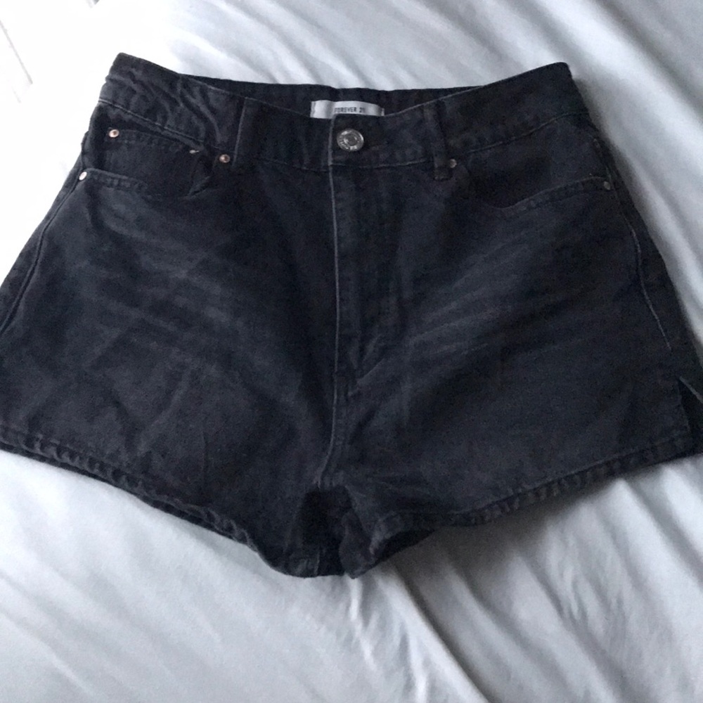 Black Jean Shorts